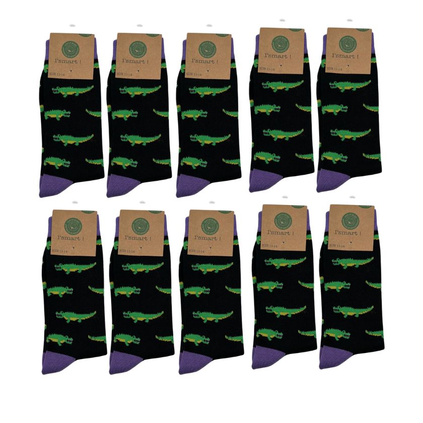 Crocodile Socks, Size 11-14 (10 Pairs)