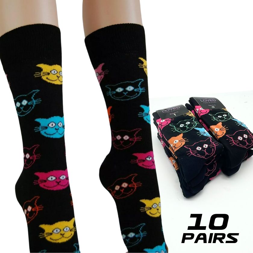 Cat Socks, Size 6-11