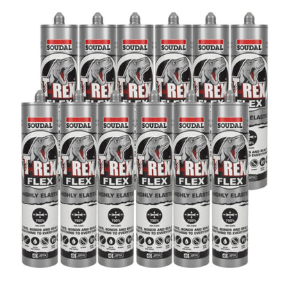 Soudal 137369 T-Rex Power Flex (290ml) Bright White Sealant (12 Pack) - South East Clearance Centre