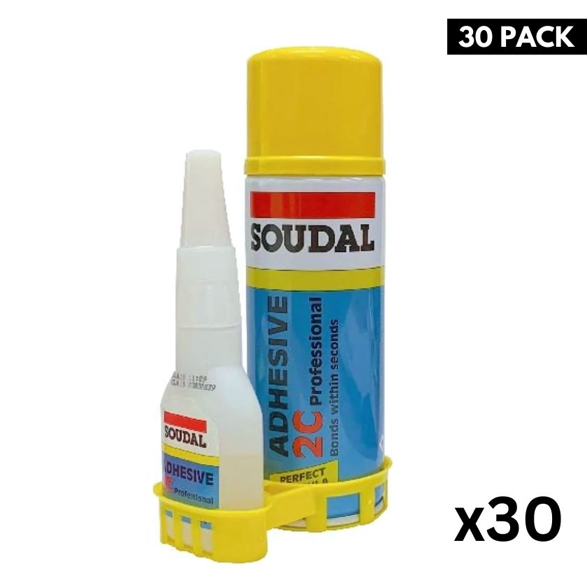 Soudal 2C Two Part Adhesive 50g with 200ml spray 135623 (Box of 30)