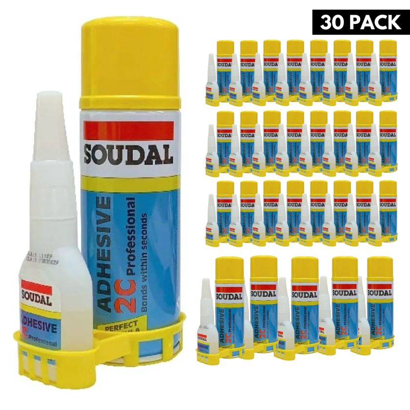 Soudal 2C Two Part Adhesive 50g with 200ml spray 135623 (Box of 30)