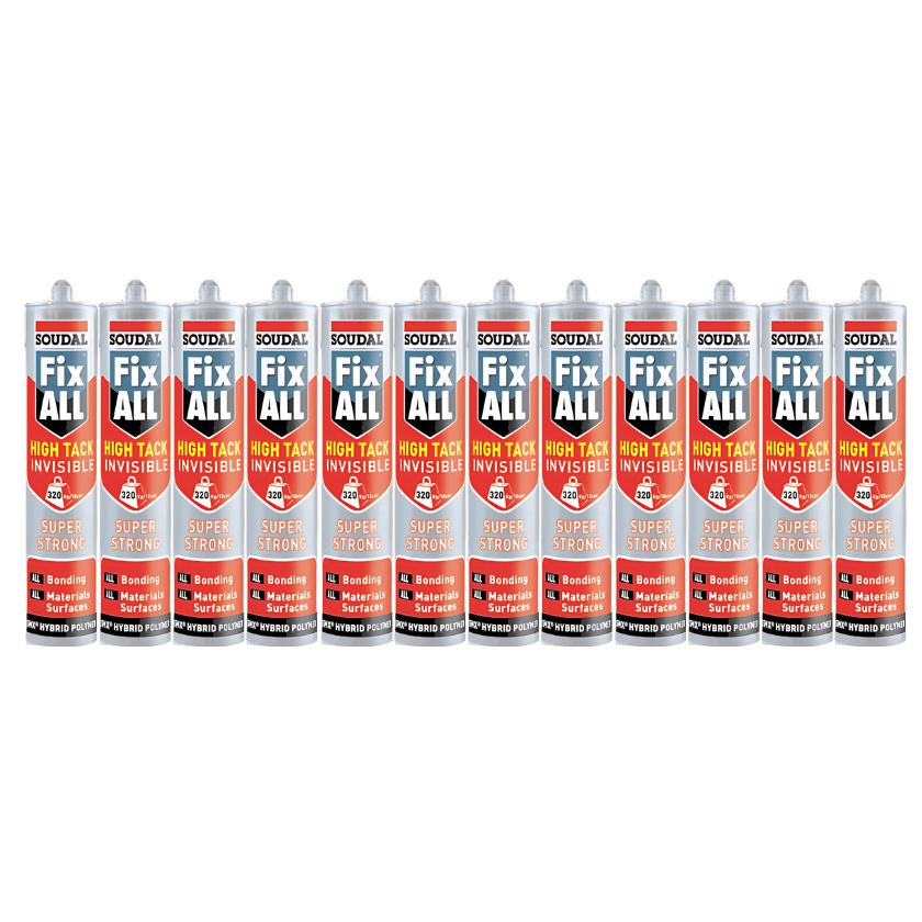 Soudal 131515 Fix ALL High Tack Invisible 290ml (Box of 12)