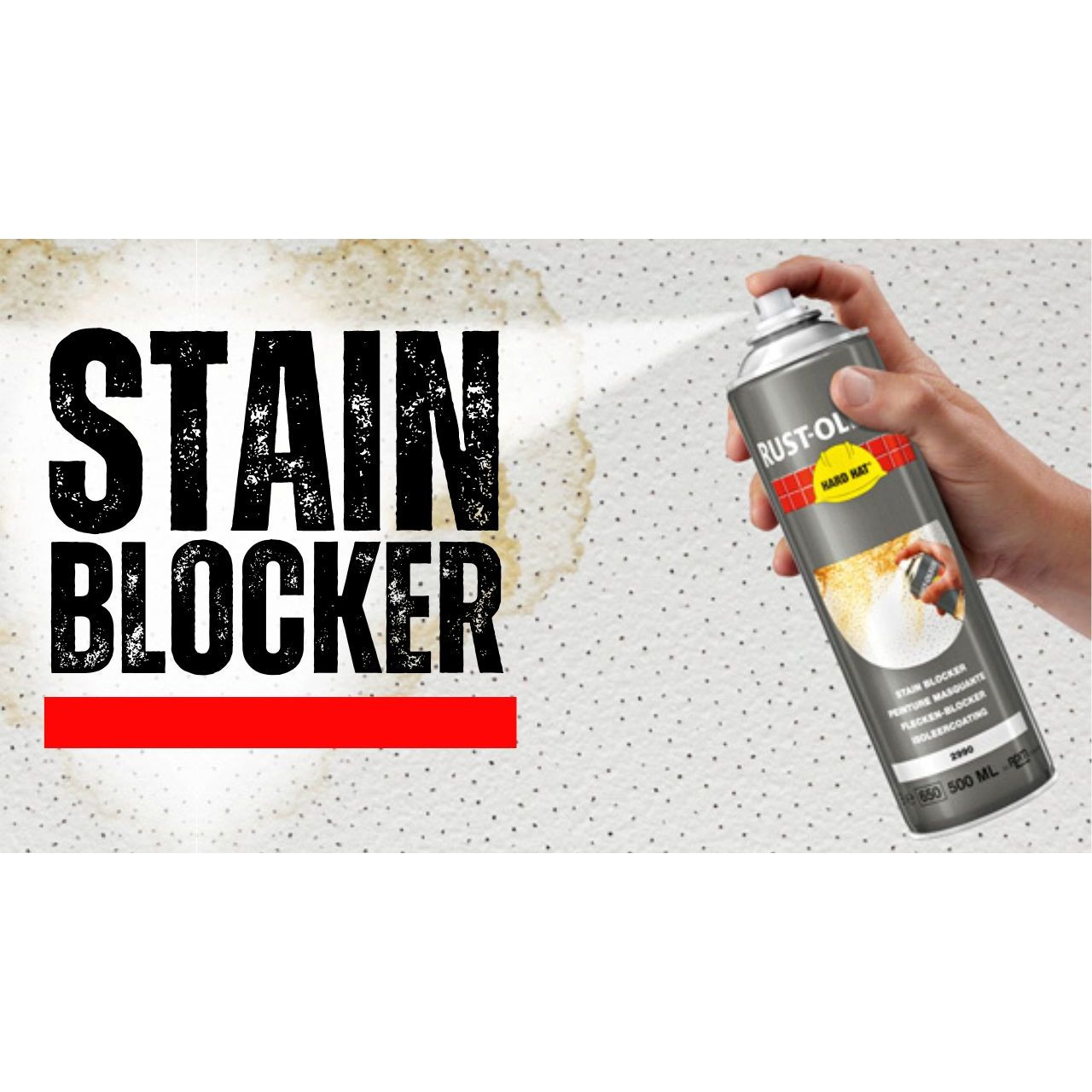 RUST-OLEUM 2990 Stain Blocker | Matt white (6 Cans) - South East Clearance Centre