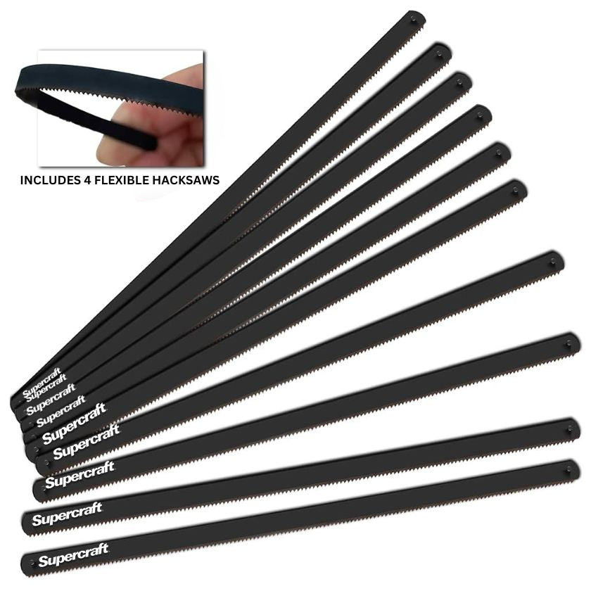 Supercraft High Speed Steel Hacksaw Blades 300mm, Pack of 12 Assorted