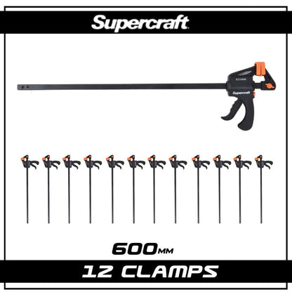 (12 Pack) Supercraft SCC0600 Bar Clamp 600mm