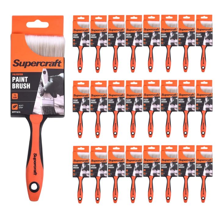 Supercraft Paint Brush Soft Grip 75mm (24 Pack)