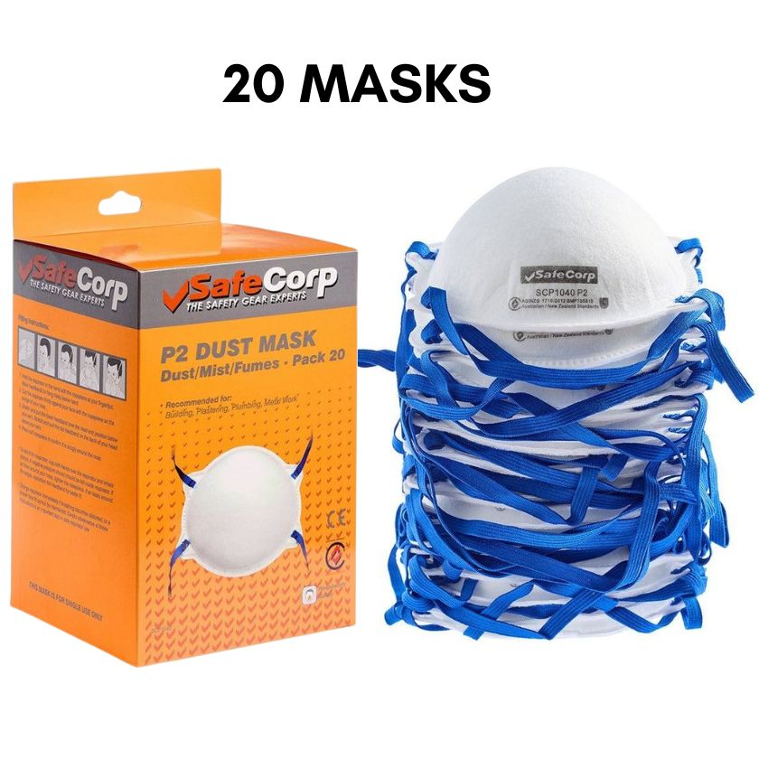 SafeCorp P2 Dust Mask- 20 Pack