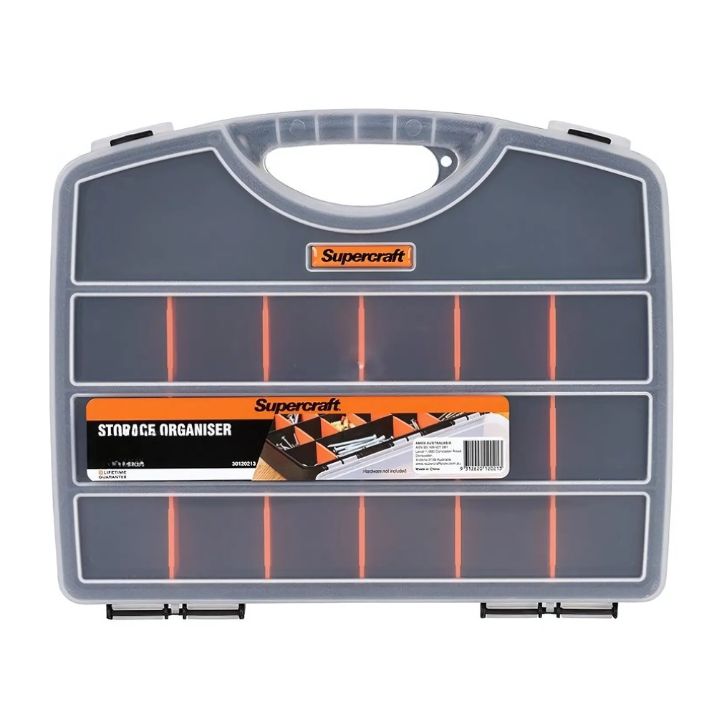 Supercraft Small Parts/Screws/Bolt Storage Organiser 325mm 18 Compartments