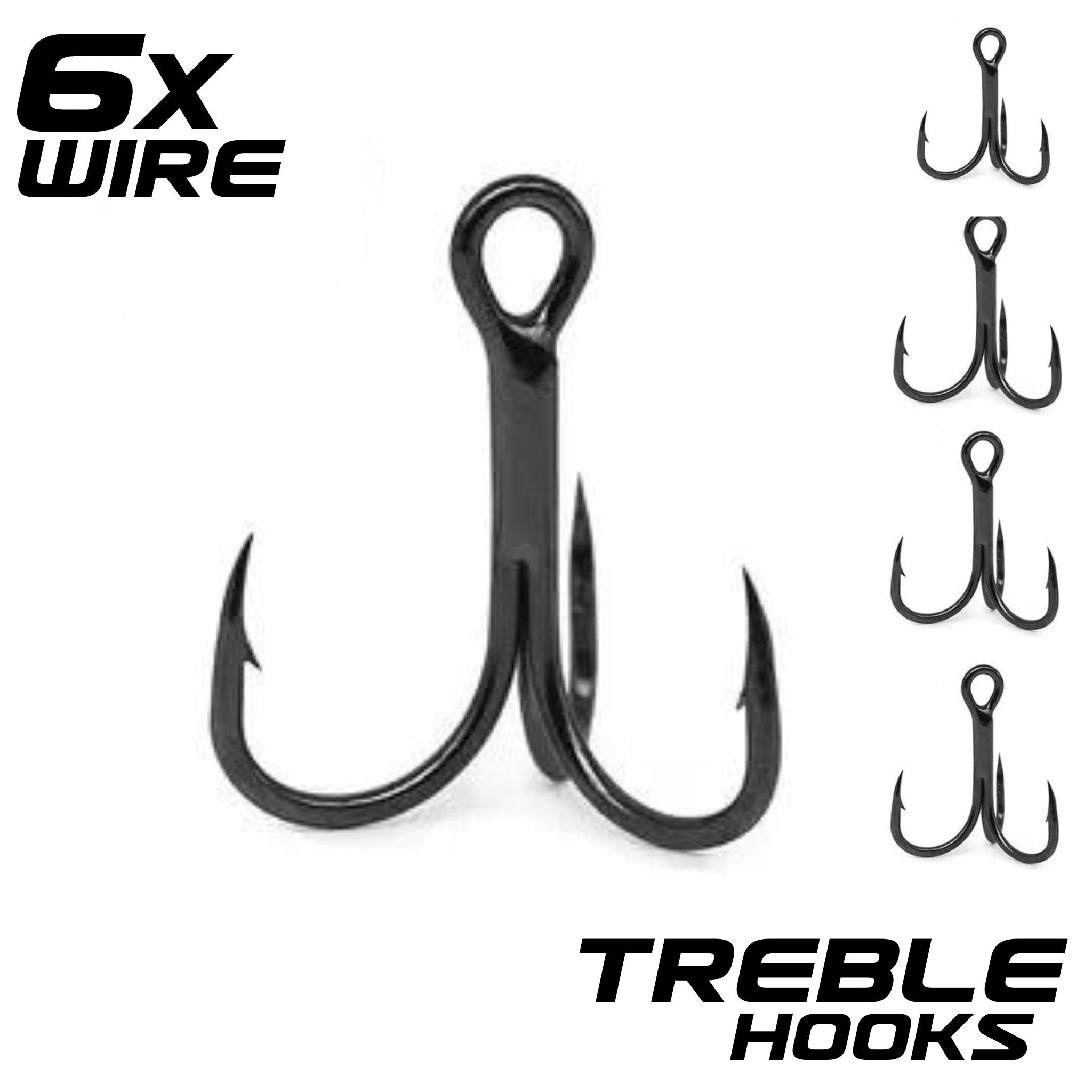 KAMIKAZE PREMIUM TREBLE HOOKS (10 PACK) -  S6X Wire - South East Clearance Centre