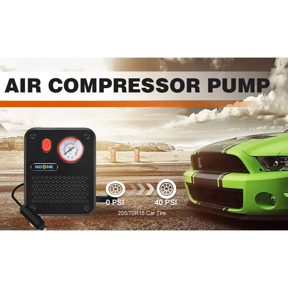 1.9M Air Compressor Tire Inflator 12V Portable Car Tire Inflator Pump 60W