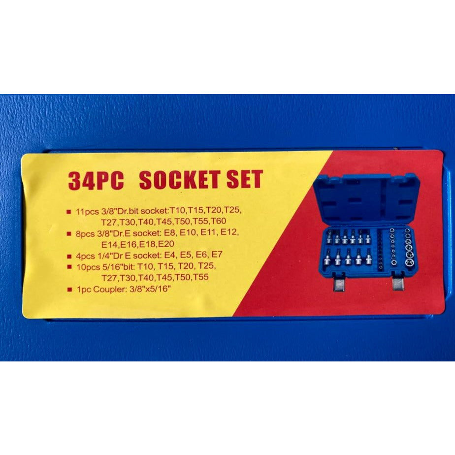 34 Piece Torque Socket Set - South East Clearance Centre