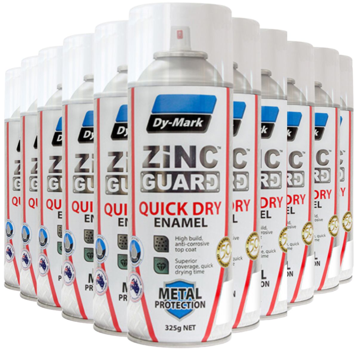 Dy-Mark Zinc Guard QD Enamel 325g | CLEAR GLOSS (12 Cans) - South East Clearance Centre