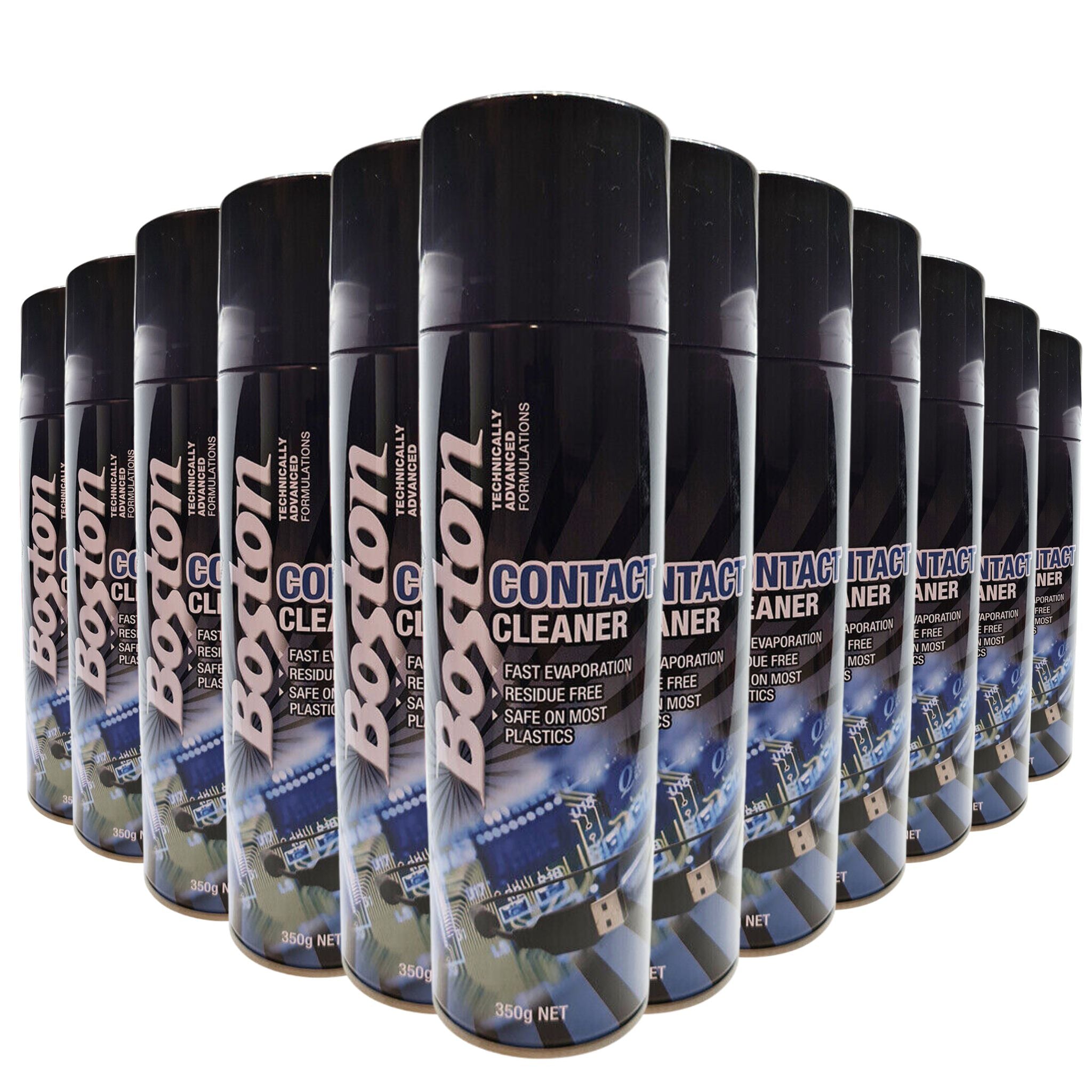 12 Pack | BOSTON Electrical Contact Cleaner Spray 350g | PN 78680 - South East Clearance Centre