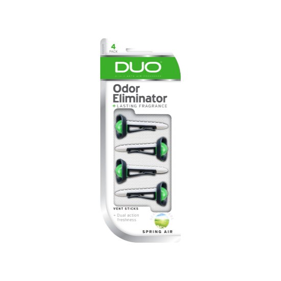 DUO Air Freshener and Odor Eliminator Vent Sticks - Spring Air - (16 Sticks) - South East Clearance Centre