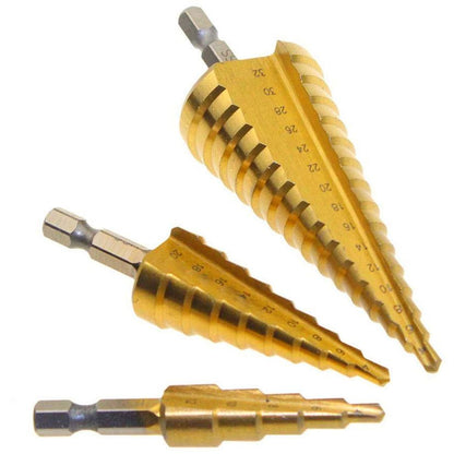 3 Piece HSS Step Drill Set - South East Clearance Centre