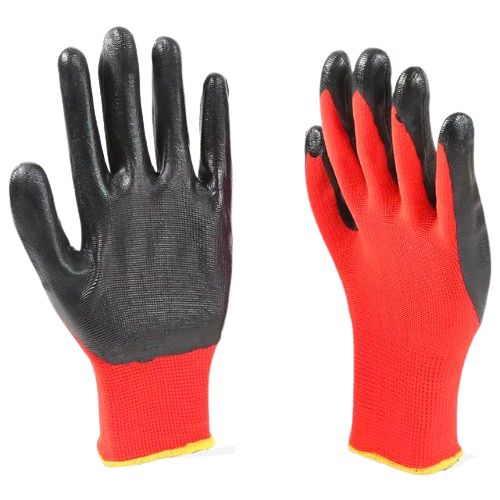 Nitrile-Coated Nylon Work Gloves Size 10 – Front & Back View