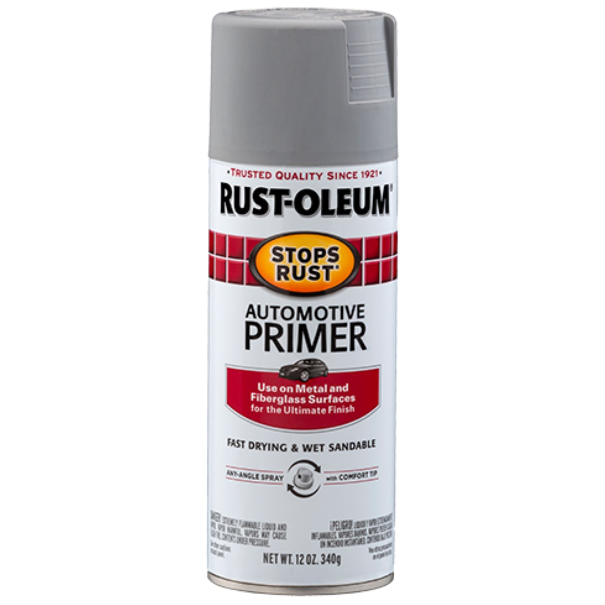 (6 cans) Rust-Oleum Stops Rust & Rust Prevention Automotive Primer Spray | 2081830 Light Gray - South East Clearance Centre