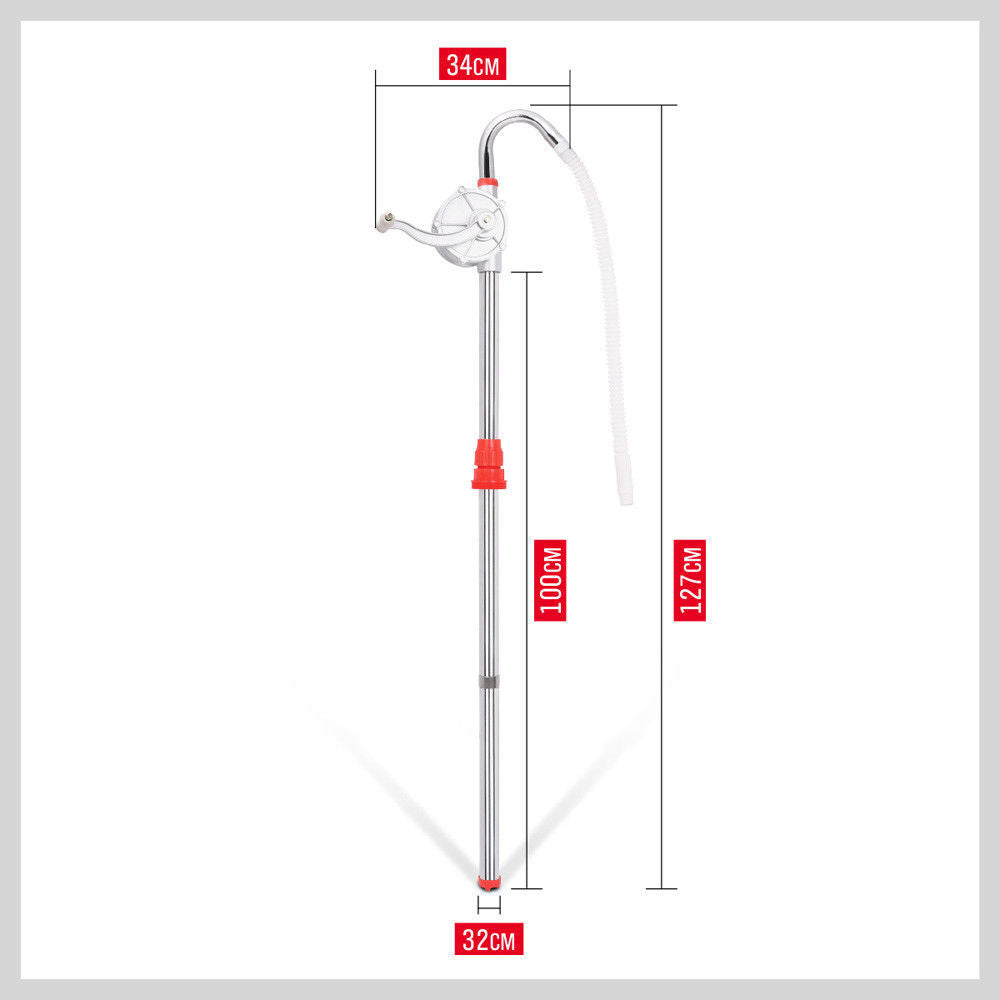 Aluminium Rotary Drum Pump Heavy Duty Oil 44 Gallon /205L Drum Barrel Hand Pump - South East Clearance Centre