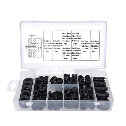 180 Piece Auto Rubber Grommet Assortment Set Fastener Kit Blanking Assortment Kit - South East Clearance Centre