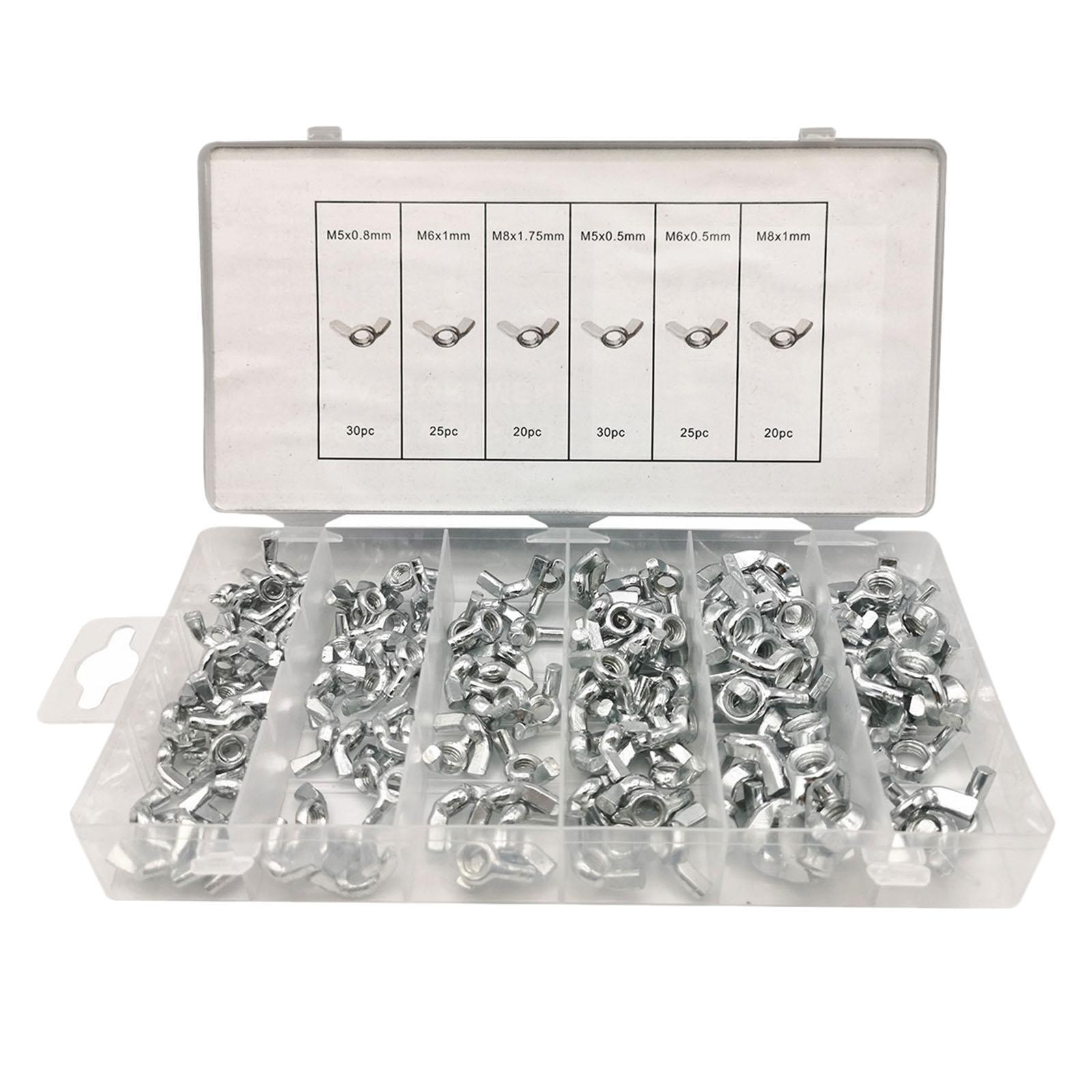 150 piece Wing Nut Assortment Metric Butterfly Professional Industry Tool Assortment Kit - South East Clearance Centre