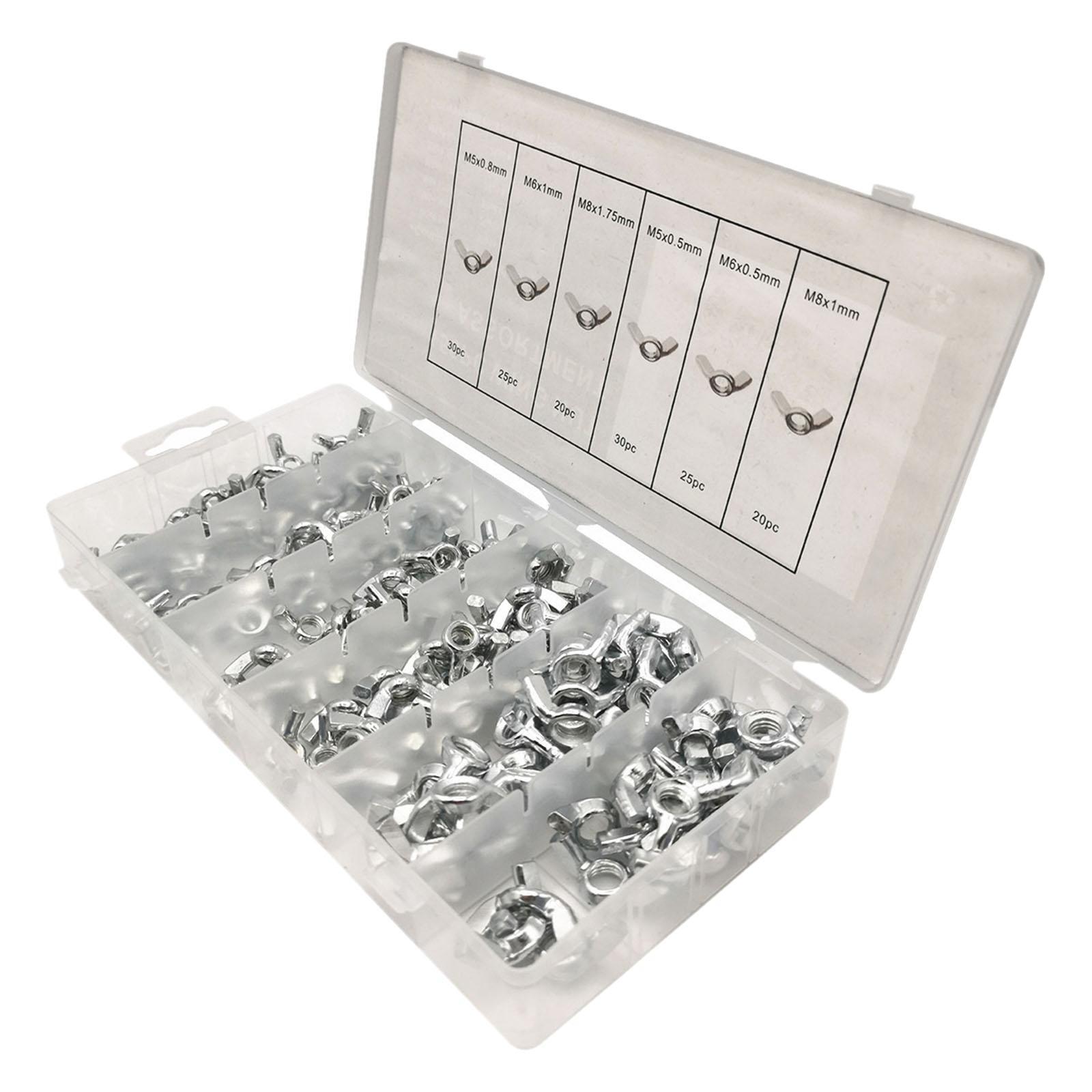 150 piece Wing Nut Assortment Metric Butterfly Professional Industry Tool Assortment Kit - South East Clearance Centre