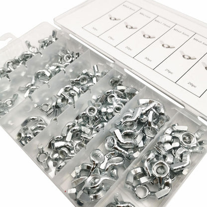 150 piece Wing Nut Assortment Metric Butterfly Professional Industry Tool Assortment Kit - South East Clearance Centre