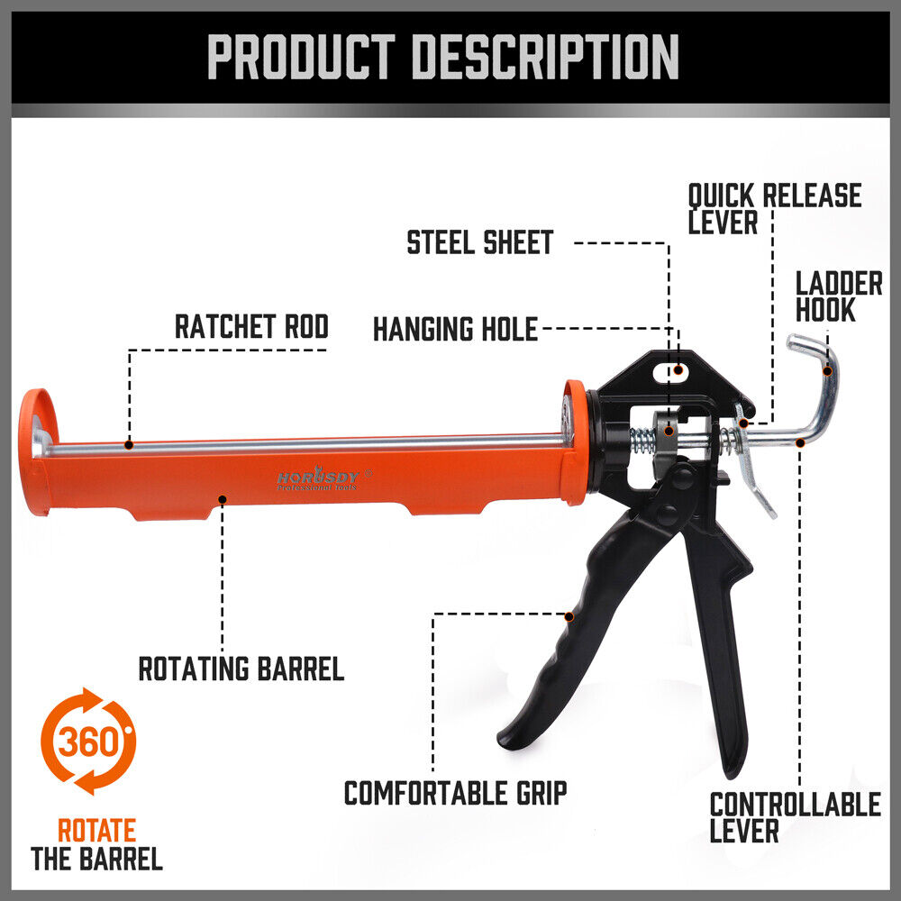 9" Heavy Duty Caulking Gun - South East Clearance Centre