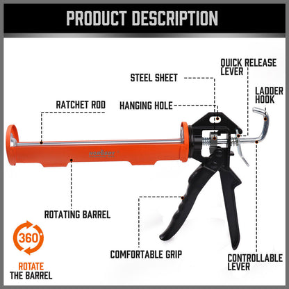 9" Heavy Duty Caulking Gun - South East Clearance Centre