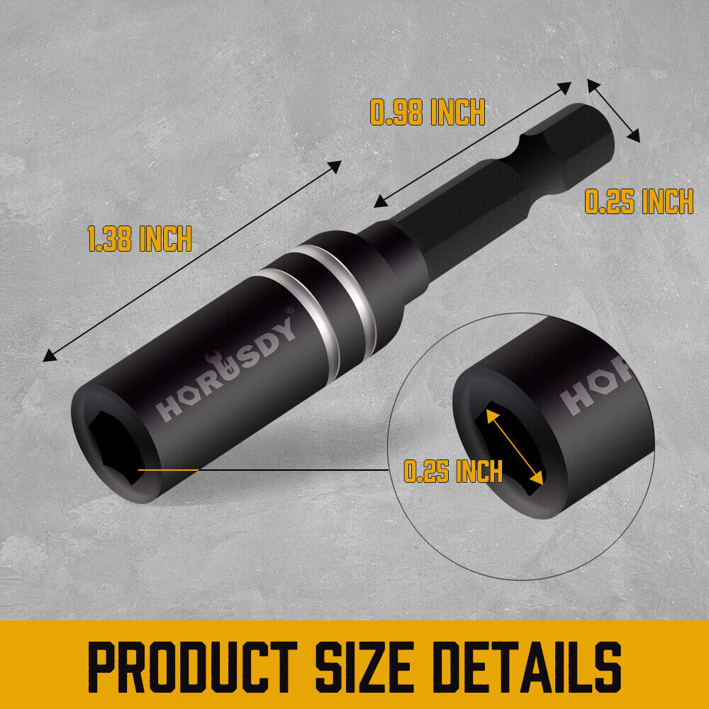 10 Piece Magnetic Screwdriver Extension Drill Bit Holder | Quick Release 1/4 Hex Shank - South East Clearance Centre