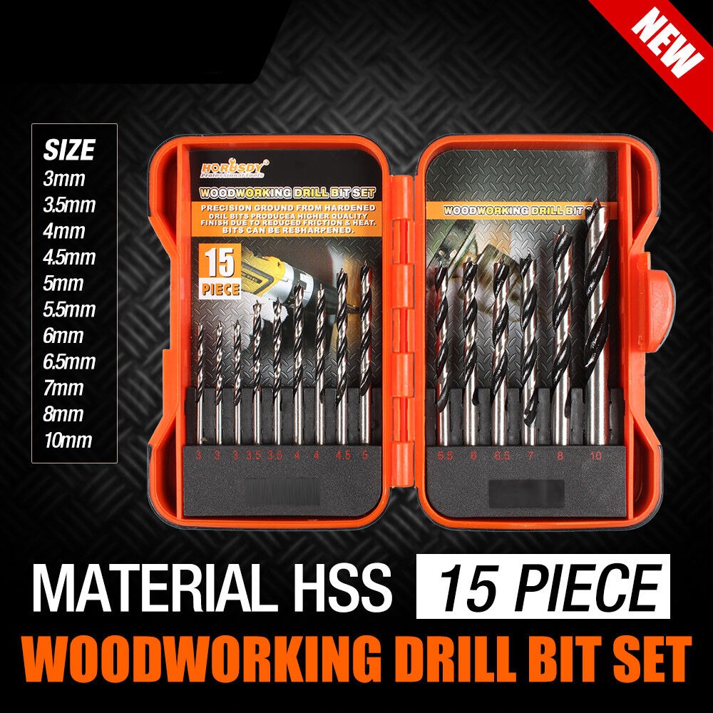 HSS Combination Drill Bit Set 45 Pieces Wood Metal &amp; Concrete Drilling With Case - South East Clearance Centre