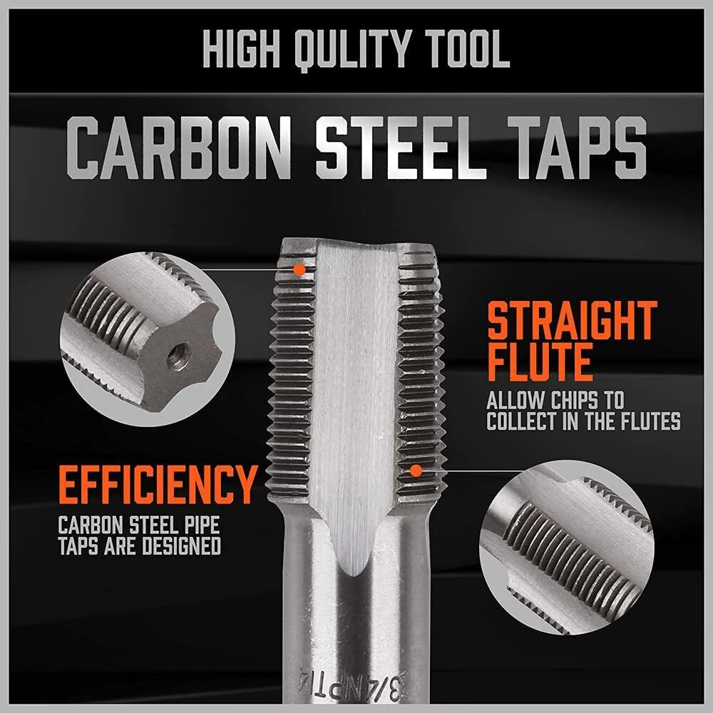 Carbon Steel Pipe Thread Tap, 1/2-14NPT