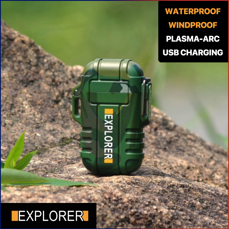 Explorer Camo Plasma Rechargeable Waterproof Electric Cigarette Lighter - South East Clearance Centre