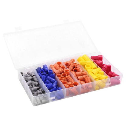 158 Piece Electrical Wire Connector Cap Plastic Twisted Spring Nuts Cap Assortment Kit Set - South East Clearance Centre