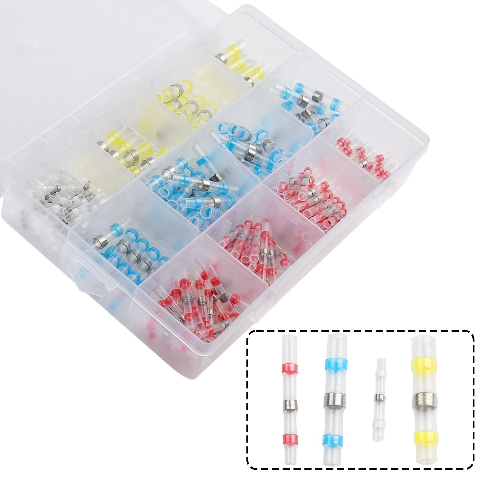 Solder Wire Connector Kit Waterproof Sleeve Wire Splice | 200 Piece Kit - South East Clearance Centre