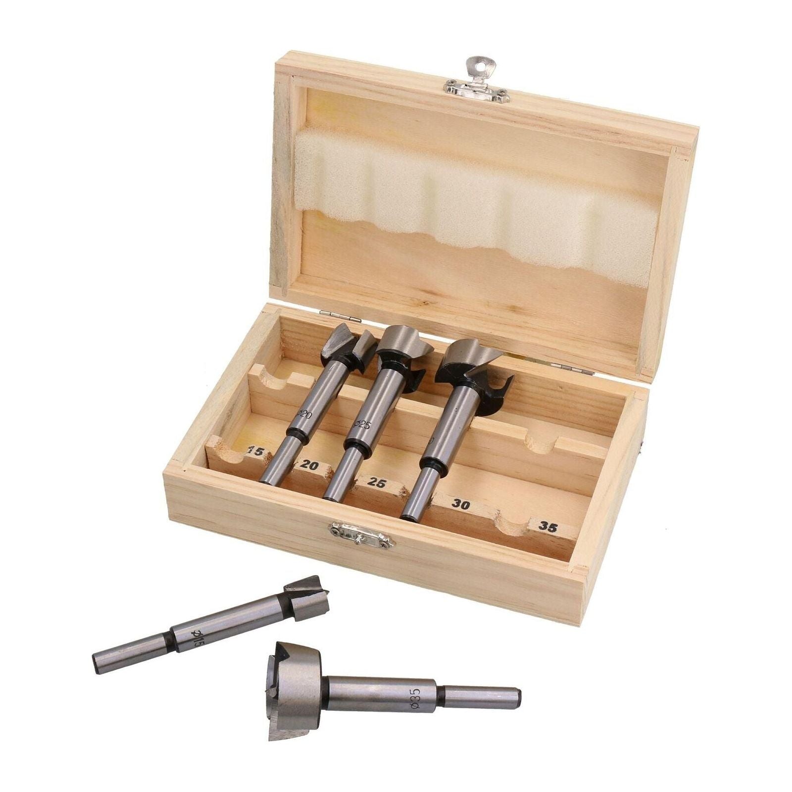 Forstner Wood Drill Bit Set | 15-35 mm, 5-Piece - South East Clearance Centre