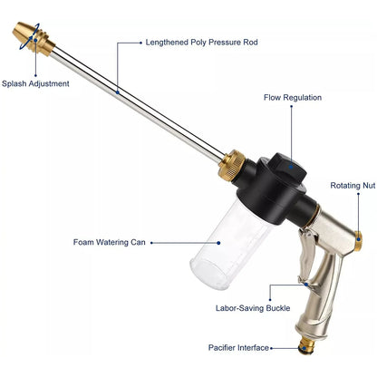 High Pressure Washer Power Gun Snow Foam Soap Bottle Nozzle Sprayer Car Washing