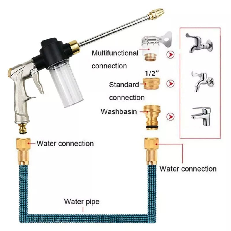 High Pressure Washer Power Gun Snow Foam Soap Bottle Nozzle Sprayer Car Washing