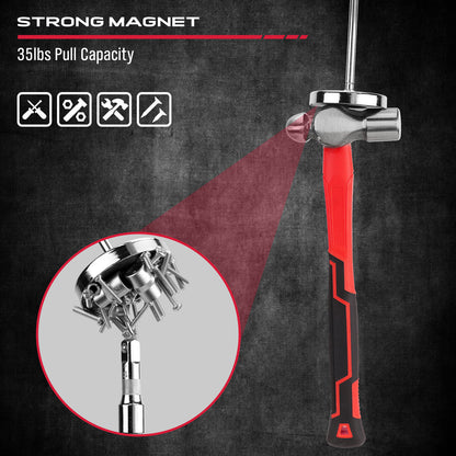 35Lbs Telescoping Magnetic Pickup Tool Telescopic Hold No- Slip Handle - South East Clearance Centre