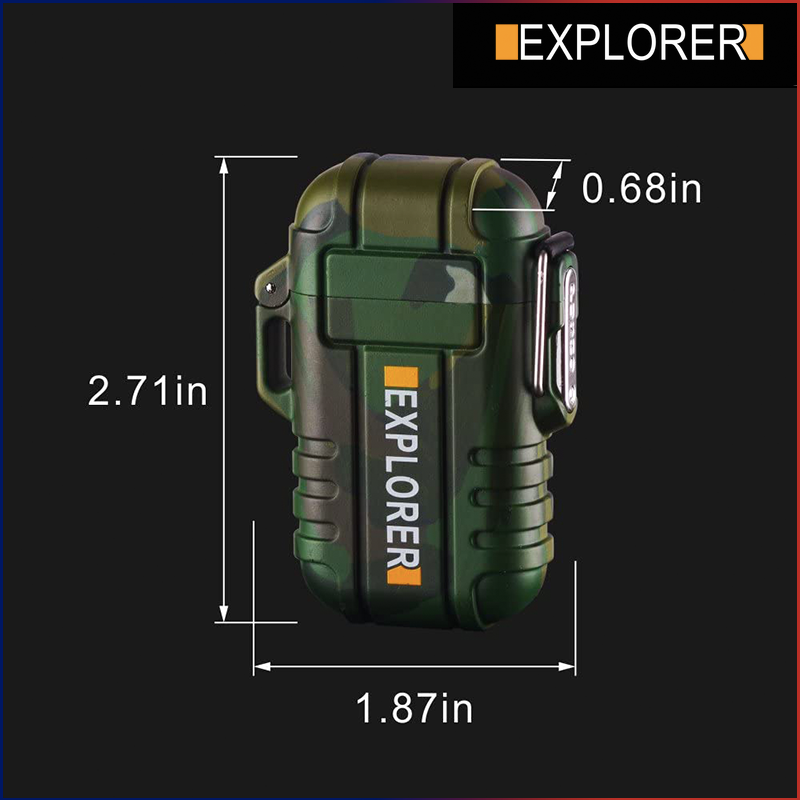 Explorer Camo Plasma Rechargeable Waterproof Electric Cigarette Lighter - South East Clearance Centre