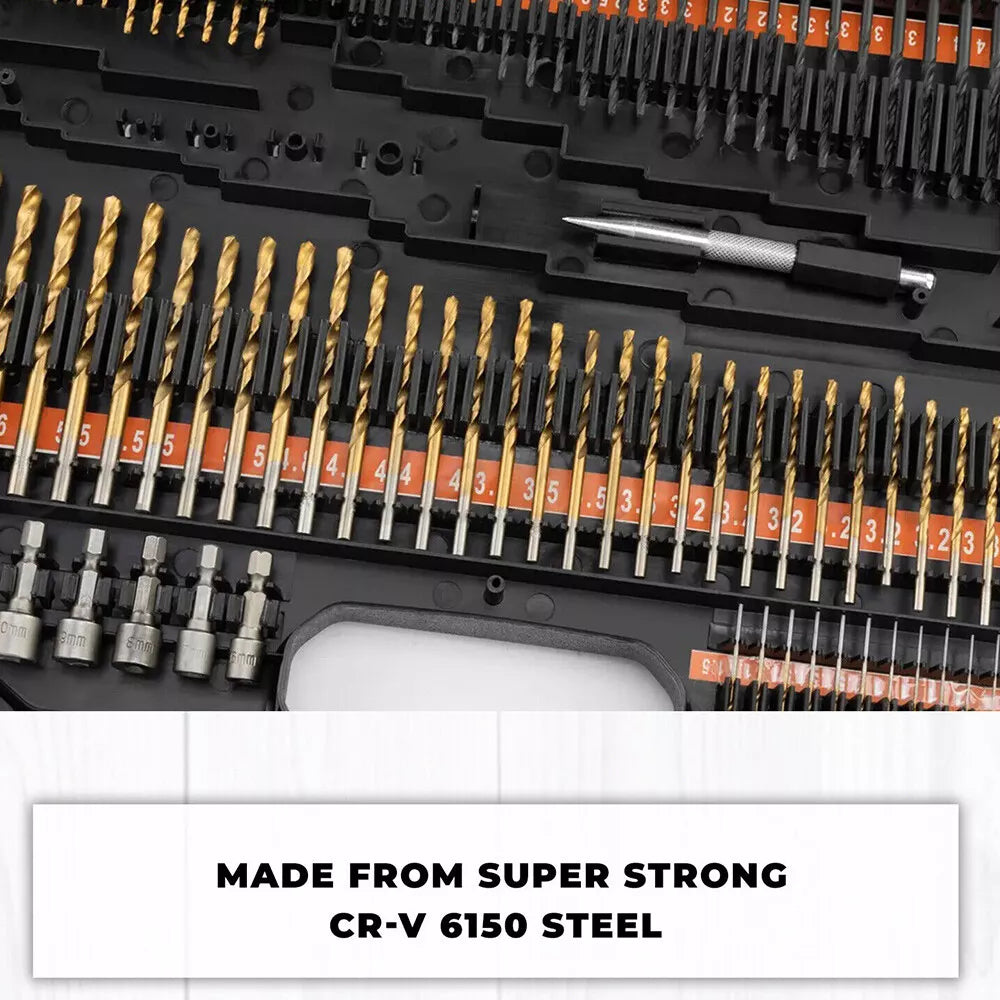 246 Piece HSS Drill Bit Set