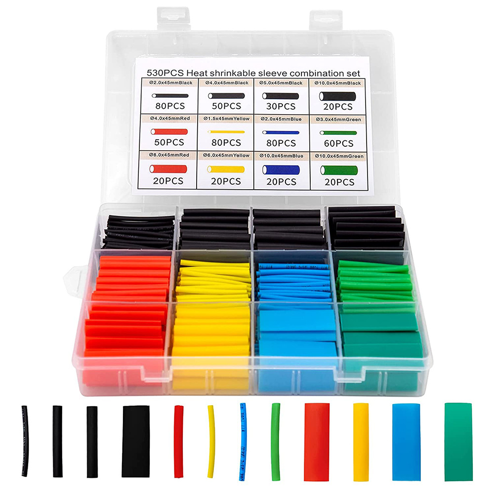 530 Piece Environmentally Friendly Colour Heat Shrink Shrinkable Tube Set - South East Clearance Centre