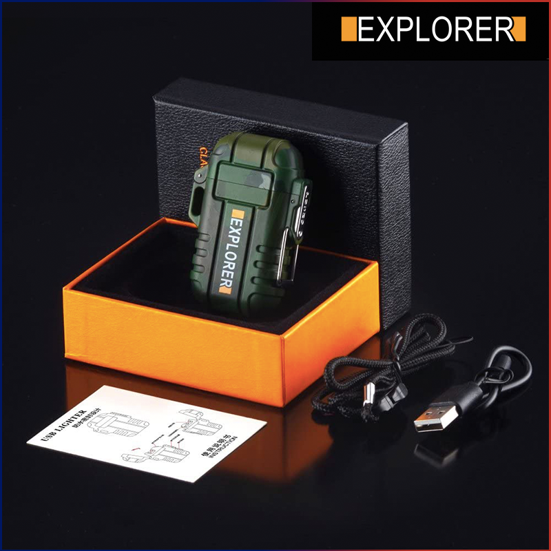 Explorer Camo Plasma Rechargeable Waterproof Electric Cigarette Lighter - South East Clearance Centre