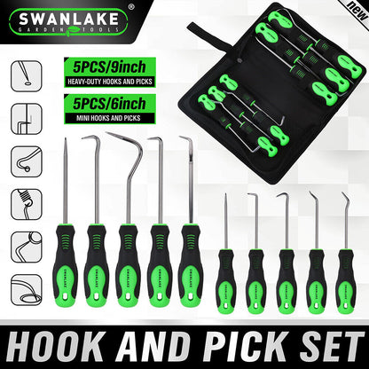 10 Piece Pick and Hook Set Pick Tool Set Car Auto Oil Seal Puller Remover - South East Clearance Centre