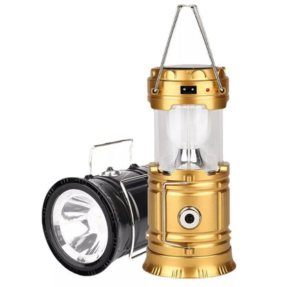 Portable LED Camping Light Lantern USB Rechargeable Solar Hanging Tent Lamp