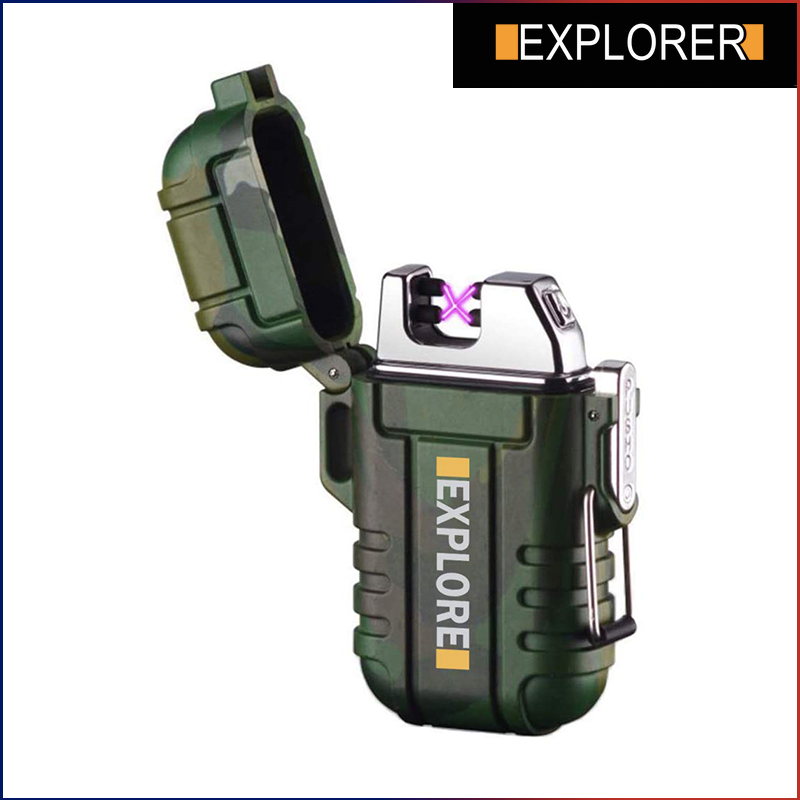 Explorer Camo Plasma Rechargeable Waterproof Electric Cigarette Lighter - South East Clearance Centre