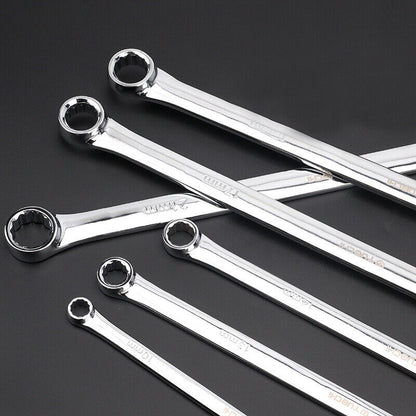 6 Piece Extra Long Offset Box Double Ring Spanner Set - (8mm - 21mm) - South East Clearance Centre