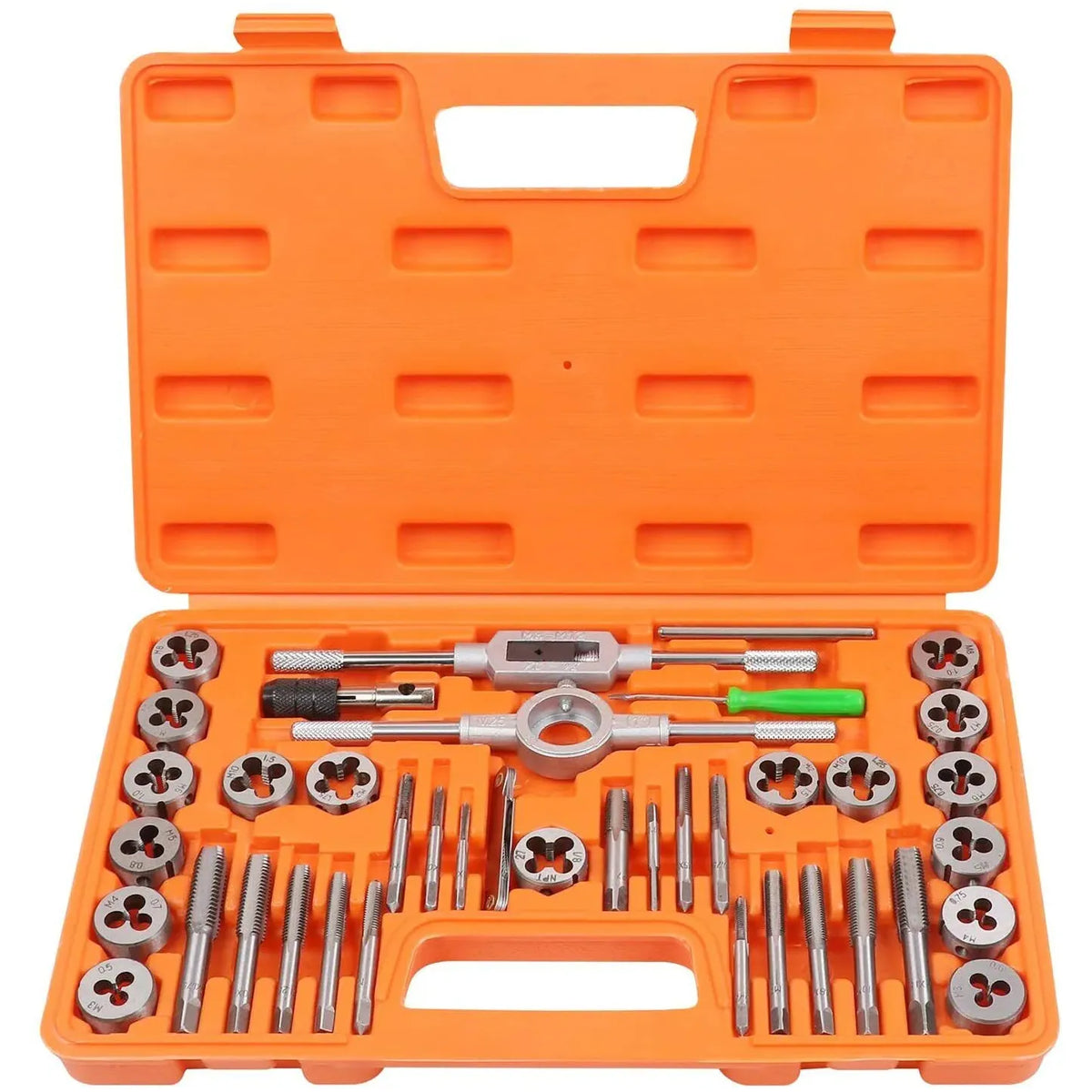 40 Piece Tap And Die Set Metric Szie Screw Screwdriver Thread Drill W/t Pitch Gauge - South East Clearance Centre