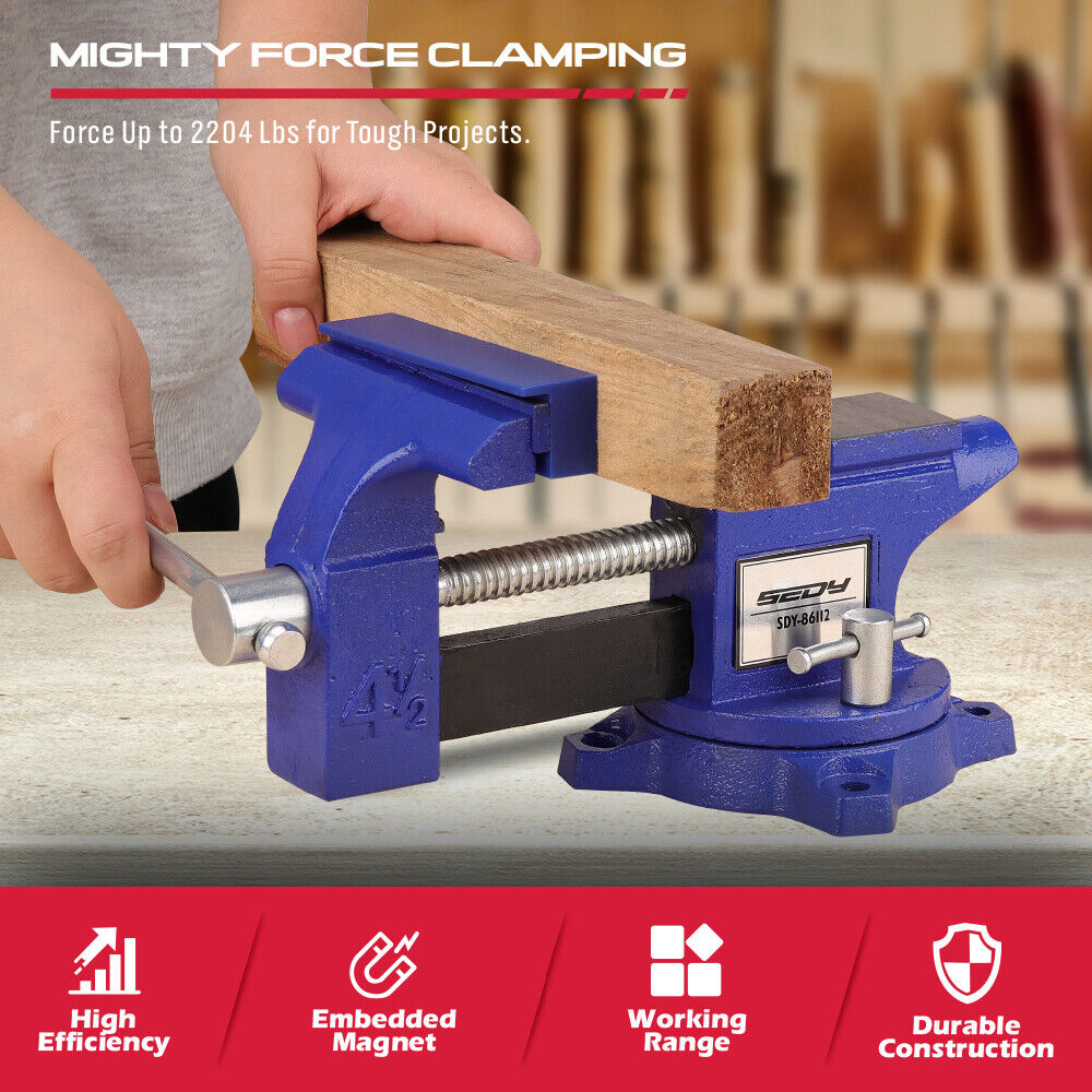 4.5inch Heavy Duty Bench Vice Table Clamp - South East Clearance Centre