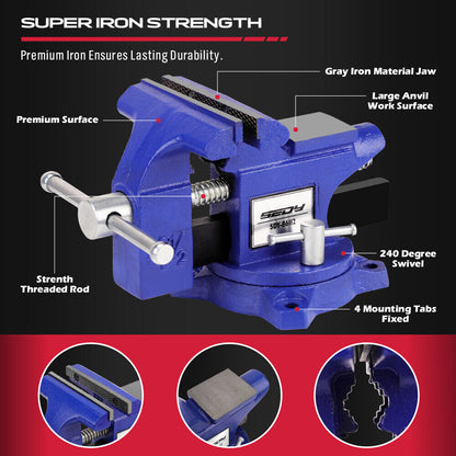 4.5inch Heavy Duty Bench Vice Table Clamp - South East Clearance Centre