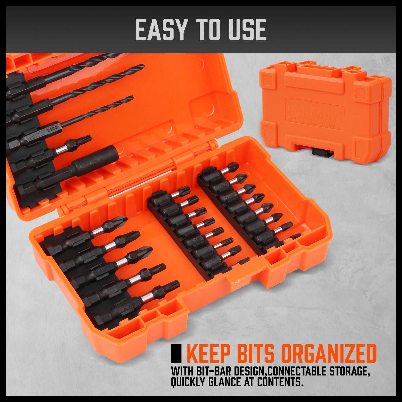 26Pc Impact Screwdriver Bit Set Magnetic Drill Bit Holder Quick Release Drilling - South East Clearance Centre